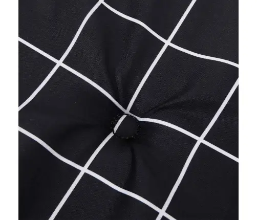 Dārza Sola Matracis, 150X50X4Cm, Audums, Melnu Četrstūru Raksts Vidaxl