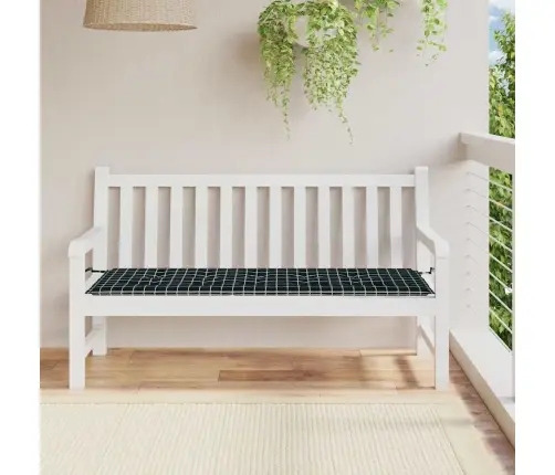 Dārza Sola Matracis, 150X50X4Cm, Audums, Melnu Četrstūru Raksts Vidaxl