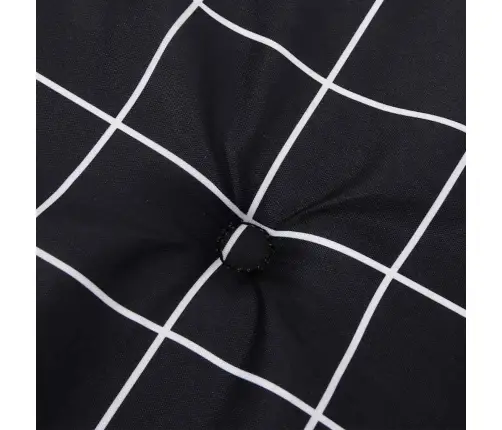 Dārza Sola Spilvens - Melns Rūtiņu Raksts - 180 X 50 X 4 Cm - Oksfordas Audums Vidaxl