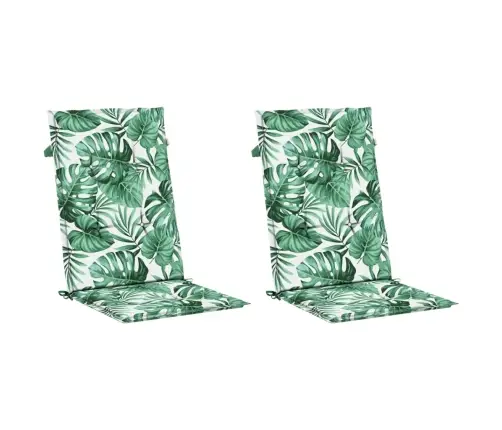 Krēslu Spilveni, 2 Gab., Lapu Apdruka, Audums Vidaxl