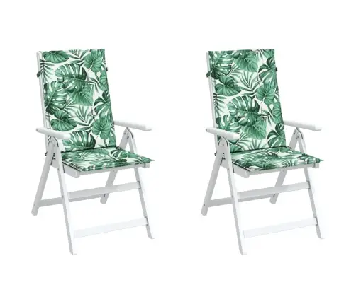 Krēslu Spilveni, 2 Gab., Lapu Apdruka, Audums Vidaxl