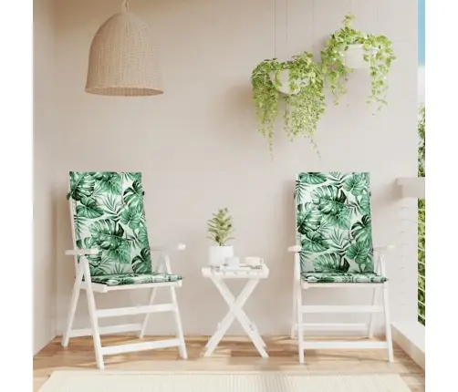 Krēslu Spilveni, 2 Gab., Lapu Apdruka, Audums Vidaxl