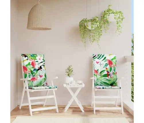 Dārza Krēslu Spilveni, 2 Gab., Krāsaini, 120X50X3 Cm, Audums Vidaxl