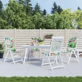 Krēslu Ar Augsto Atzveltni Spilveni, 4 Gab., Krāsaini, Audums Vidaxl