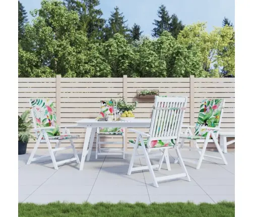 Kõrge Seljatoega Toolipadjad 4 Tk, Mitmevärviline, Kangas