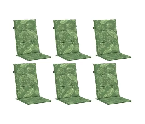 Kėdės Pagalvėlės, 6Vnt., Audinys, Su Lapais