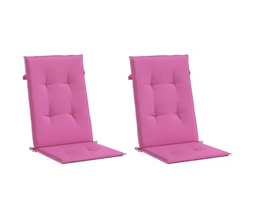 Dārza Krēslu Matrači, 2 Gab., 120X50X3 Cm, Audums, Rozā Vidaxl