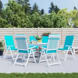 Krēslu Spilveni, 6 Gab., Tirkīzzili, Audums Vidaxl