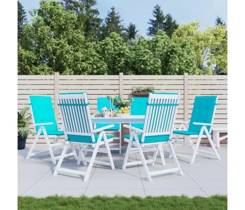 Krēslu Spilveni, 6 Gab., Tirkīzzili, Audums Vidaxl