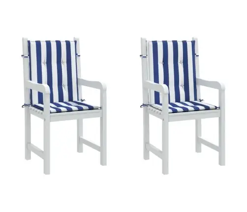 Madala Seljatoega Padjad 2 Tk, Sinise/Valge Triibuline, Kangas