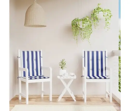 Madala Seljatoega Padjad 2 Tk, Sinise/Valge Triibuline, Kangas