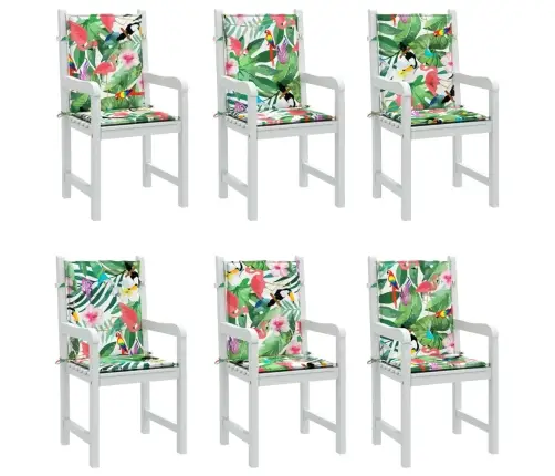 Krēslu Matrači, 6 Gab., Krāsaini, Audums Vidaxl