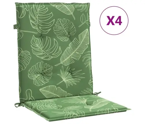 Kėdės Pagalvėlės, 4Vnt., Audinys, Su Lapais