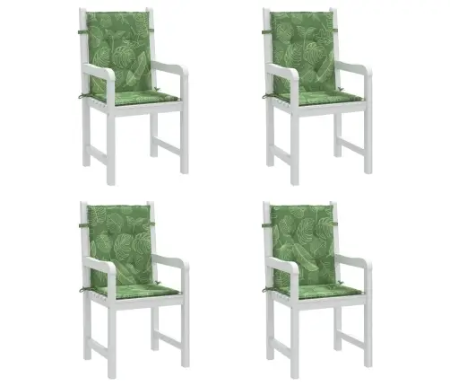 Kėdės Pagalvėlės, 4Vnt., Audinys, Su Lapais