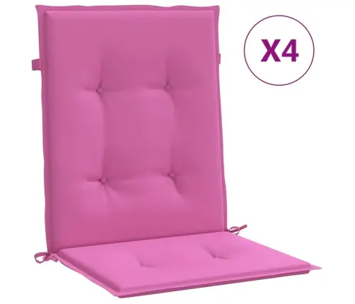 Krēslu Spilveni, 4 Gab., Rozā, Audums Vidaxl