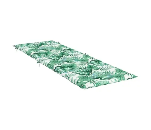 Sauļošanās Krēsla Matracis, Audums Ar Lapu Apdruku Vidaxl