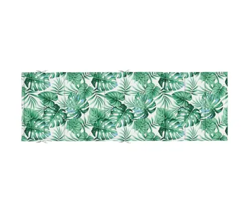 Sauļošanās Krēsla Matracis, Audums Ar Lapu Apdruku Vidaxl