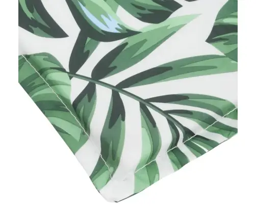 Sauļošanās Krēsla Matracis, Audums Ar Lapu Apdruku Vidaxl