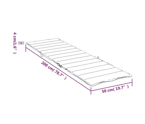 Sauļošanās Krēsla Matracis, Rozā Audums Vidaxl
