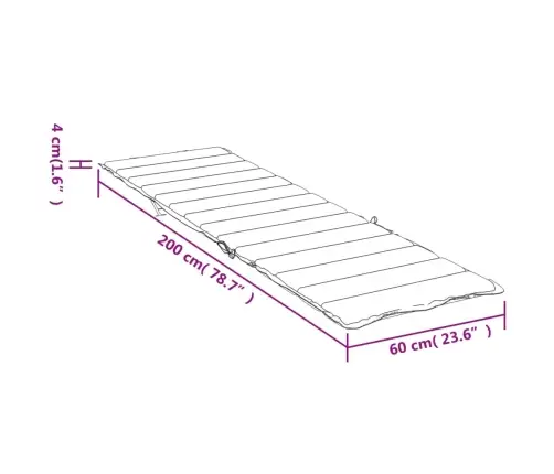 Päevitustooli Padi, Mitmevärviline, Oxford Kangas