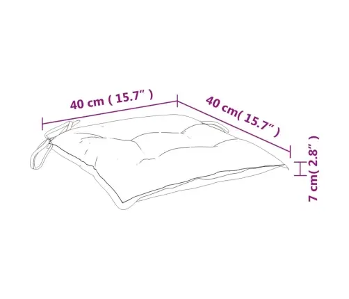 Tooli Istmepadjad 6 Tk, Antratsiit, 40X40X7 cm Kangas