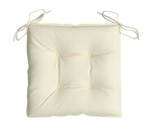 Kėdės Pagalvėlės, 6Vnt., Kreminės, 40X40X7cm Oksfordo Audinys