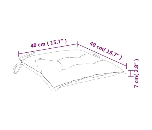 Tooli Istmepadjad 4 Tk, Roheline, 40 X 40 X 7 cm Oxford Kangas