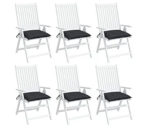 Tooli Istmepadjad 6 Tk, Must, 40 X 40 X 7 Cm Kangas