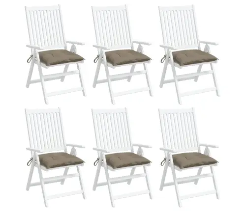 Kėdės Pagalvėlės, 6Vnt., Taupe, 40X40X7cm Oksfordo Audinys