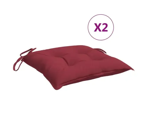 Tooli Istmepadjad 2 Tk, Veinipunane, 40 X 40 X 7 Cm Kangas