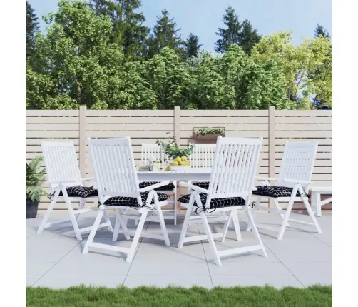 Toolipadjad 6 Tk, Mustad Ruudud, 40 X 40 X 7 cm Kangas