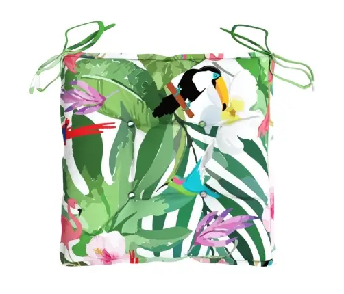 Krēslu Matrači, 6 Gab., Krāsaini, 40X40X7 Cm, Audums Vidaxl