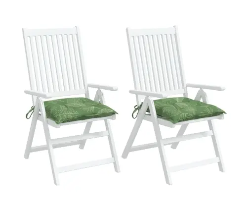 Toolipadjad 2 Tk, Lehemuster, 40 X 40 X 7 cm Kangas