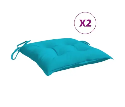 Tooli Istmepadjad 2 Tk, Türkiissinine, 40 X 40 X 7 Cm Kangas