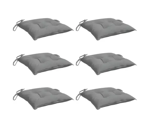 Dārza Krēslu Spilveni, 6 Gab., Pelēki, 50X50X7 Cm, Audums Vidaxl