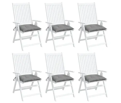 Dārza Krēslu Spilveni, 6 Gab., Pelēki, 50X50X7 Cm, Audums Vidaxl
