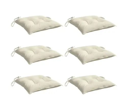 Tooli Istmepadjad 6 Tk Kreemjas, 50X50X7 Cm Kangas