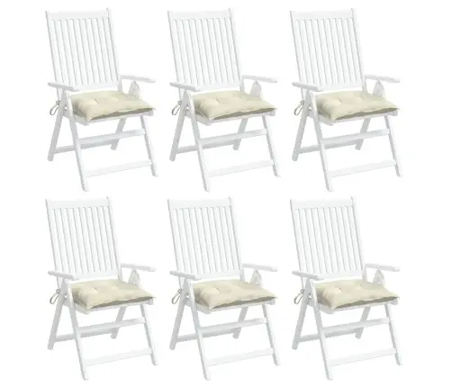 Tooli Istmepadjad 6 Tk Kreemjas, 50X50X7 Cm Kangas