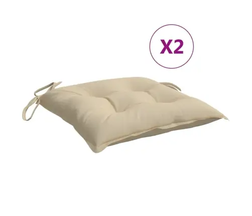 Palešu Matrači, 2 Gab., Bēši, 50X50X7 Cm, Audums Vidaxl