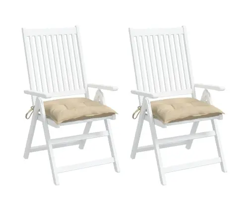 Palešu Matrači, 2 Gab., Bēši, 50X50X7 Cm, Audums Vidaxl