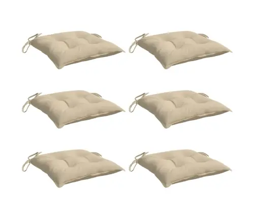 Palešu Matrači, 6 Gab., Bēši, 50X50X7 Cm, Audums Vidaxl