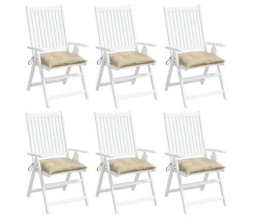 Palešu Matrači, 6 Gab., Bēši, 50X50X7 Cm, Audums Vidaxl