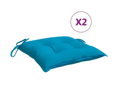 Palešu Matrači, 2 Gab., Gaiši Zili, 50X50X7 Cm, Audums Vidaxl