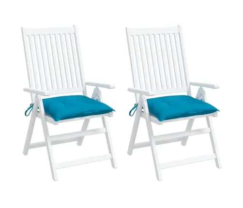 Palešu Matrači, 2 Gab., Gaiši Zili, 50X50X7 Cm, Audums Vidaxl