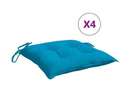 Palešu Matrači, 4 Gab., Gaiši Zili, 50X50X7 Cm, Audums Vidaxl