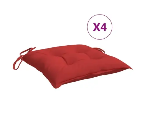 Palešu Matrači, 4 Gab., Sarkani, 50X50X7 Cm, Audums Vidaxl