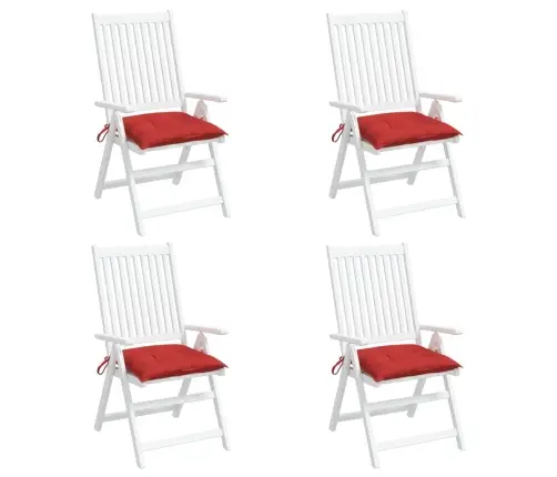 Palešu Matrači, 4 Gab., Sarkani, 50X50X7 Cm, Audums Vidaxl