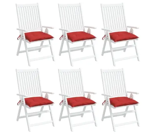 Palečių Pagalvėlės, 6Vnt., Raudonos, 50X50X7cm Audinys