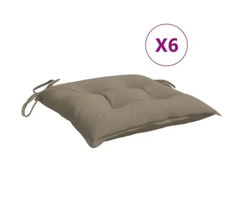 Istmepadjad Euroalusele 6 Tk, Pruunikashall, 50X50X7 cm Kangas