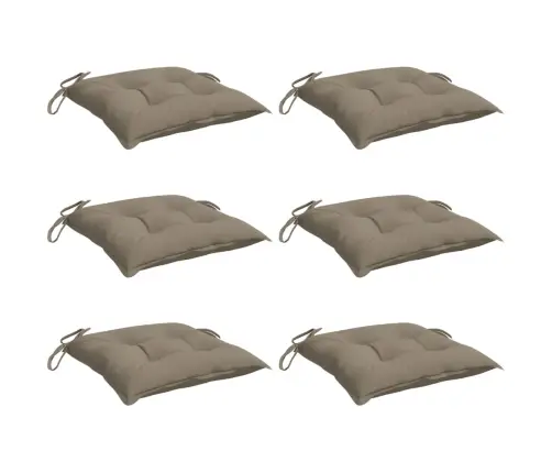 Istmepadjad Euroalusele 6 Tk, Pruunikashall, 50X50X7 cm Kangas